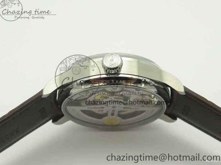 MIROTIME 0701 Lightweight Portuguese Tourbillon IW504602 SS ZF Best Edition Gray Dial on Brown Leather Strap 7177